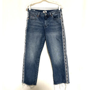 Tommy Jeans Girlfriend Crop 26 26x24 Ankle Blue Faded Tommy Logo